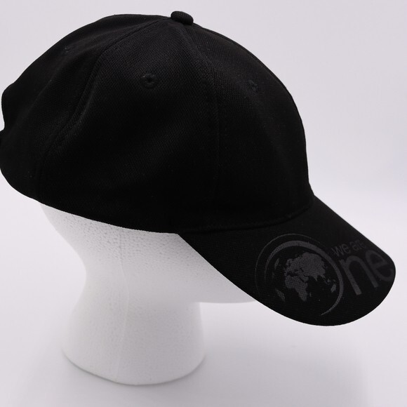 K-Products Fluor We Are One World Hat Cap Black Adjustable OS - Picture 3 of 14